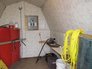 inside of a large shelter